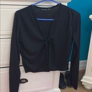 Pretty Little Thing tie front cardigan